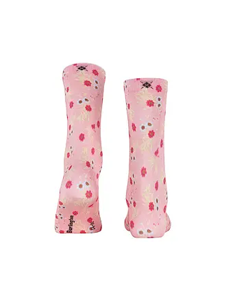 BURLINGTON | Chaussettes FLORAL ROMANCE 36-41 bleu clair | rosa